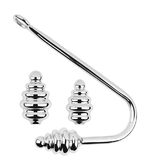 Anal Hooks 8826 Ribbed GreatBenefit Set Hook Anal Screw-in 0723